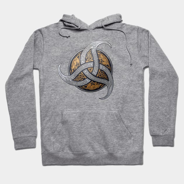 Trinity Knot - Metallic Hoodie by Daniel Ranger